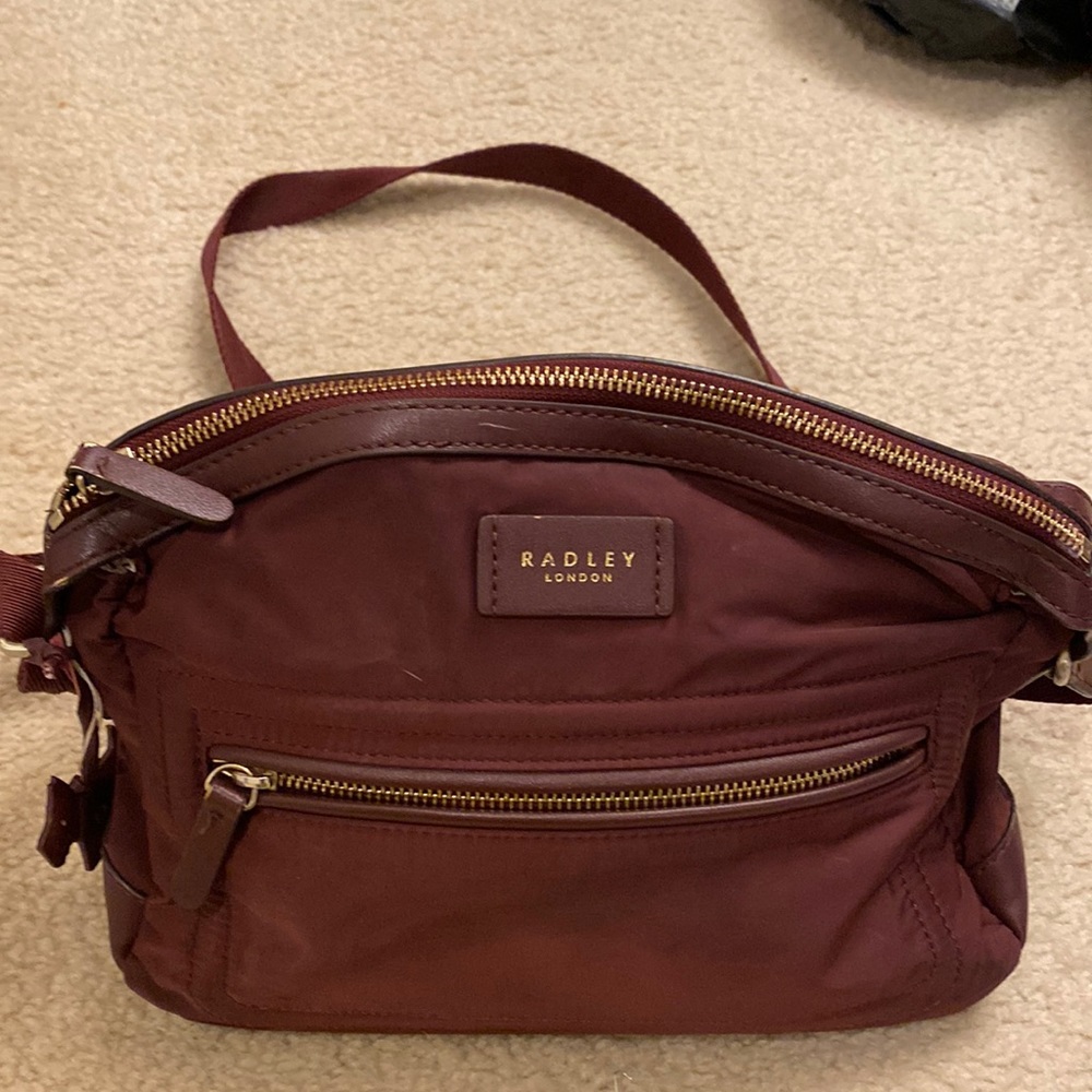 Radley London Burgundy  Nylon Crossbody Handbag